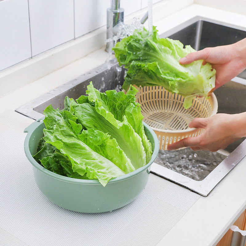 Food-Grade Vegetable Washing Basin, Thickened Round Basin, Kitchen Draining Basket, Household Basin, Wholesale Manufacturer