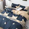 Washed cotton bed four-piece set spring and summer quilt cover sheets student dormitory single three-piece set Nantong home textile wholesale