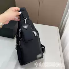 Pjia Nylon Men's Chest Bag with Coin Purse Multi-Compartment with Gift Box Packaging Export European and American Coin Purse