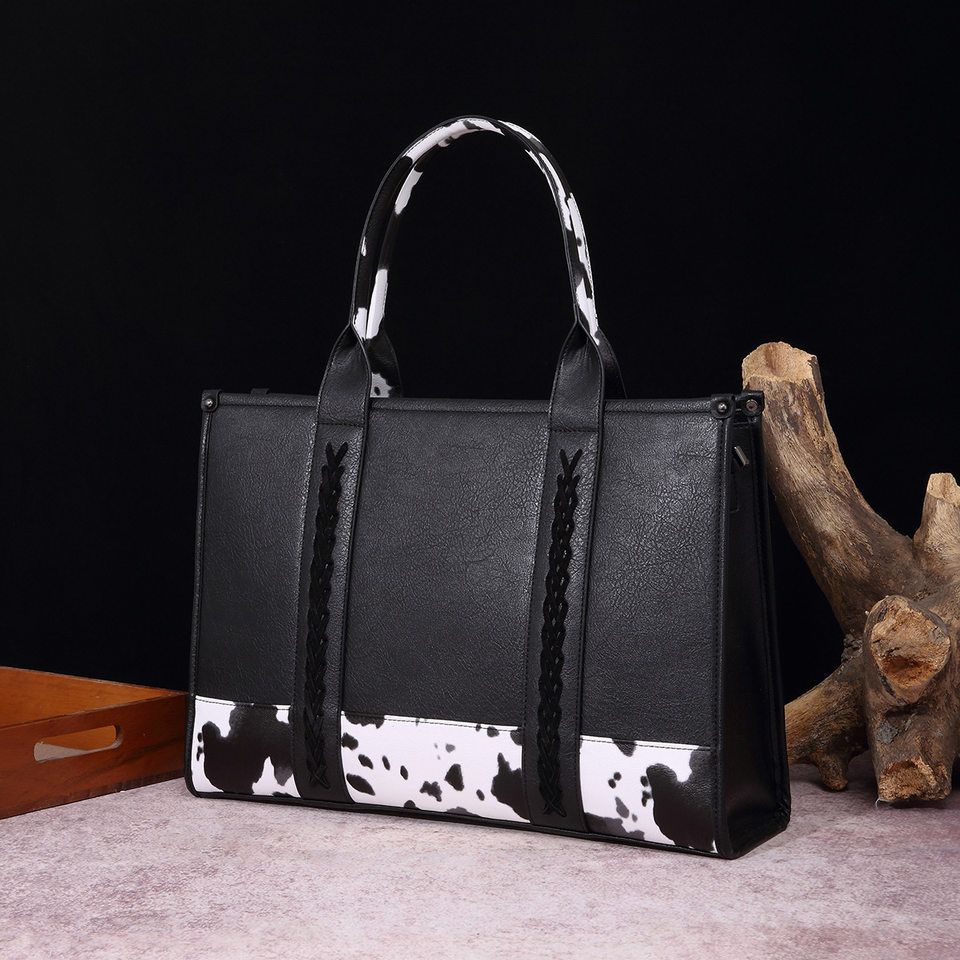 Túi Xách Tay/Đeo Vai Nữ In Họa Tiết Da Bò Phong Cách Bohemian Cổ Điển chi tiết 26