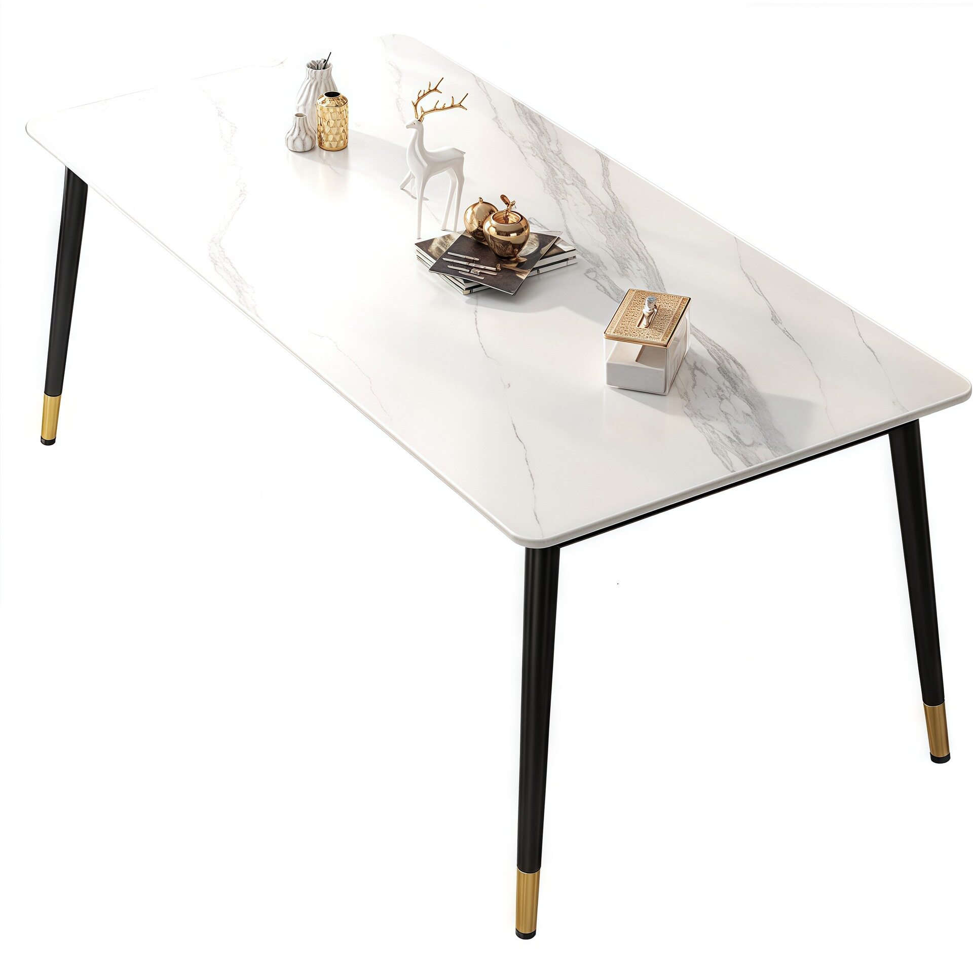 岩板餐桌椅组合餐桌家用小户型轻奢客厅饭桌长方形现代大师简约桌