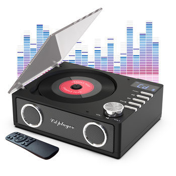 CD player record player audio home desktop speaker bluetooth ins gift fm radio repeat CD player