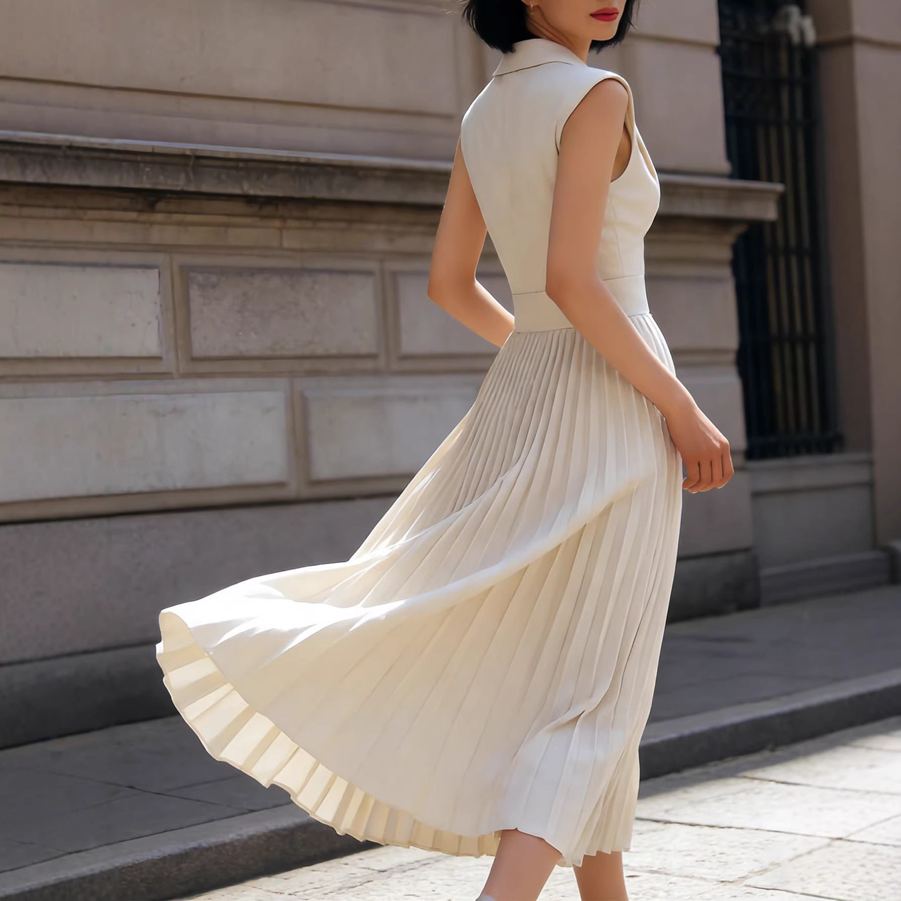 Women's High-Waist Sleeveless Dresses