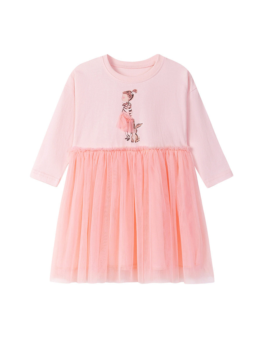 [Style] Kids' Dress, New Autumn Tulle Skirt, Cute Long-sleeve Kids' Dress Wholesale