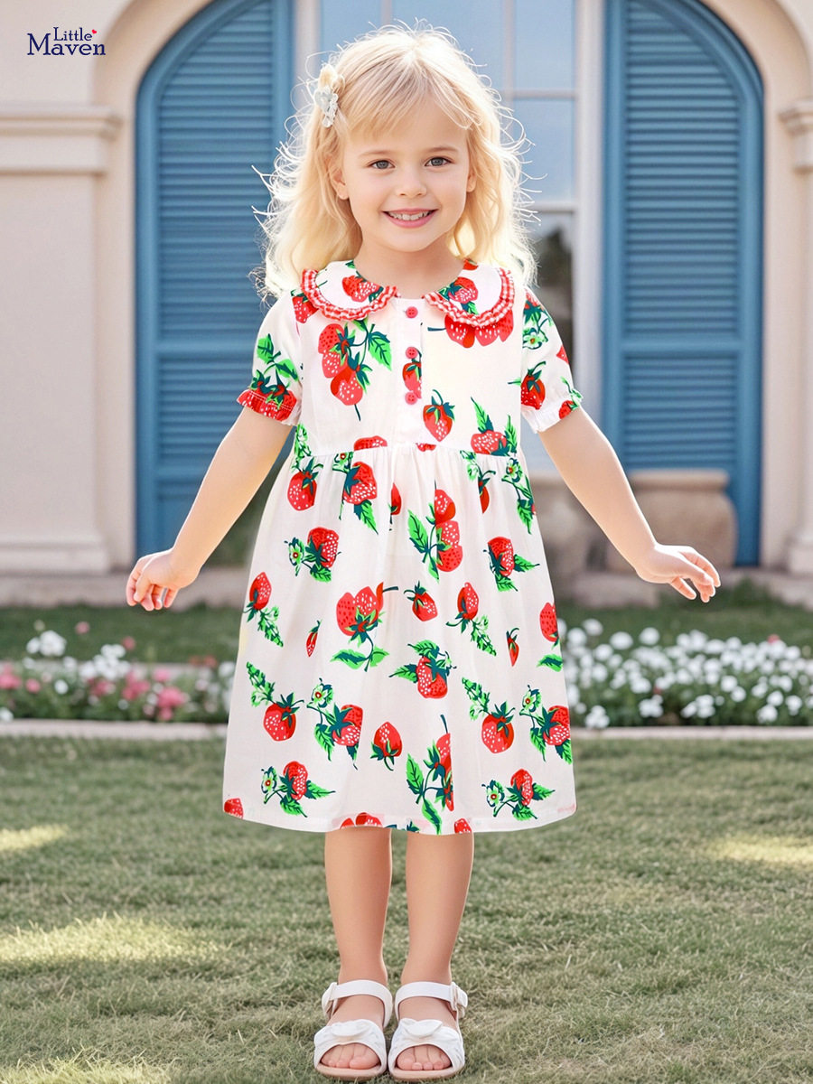 Kids' Summer New Skirt, Cute Lace Girls' Dress