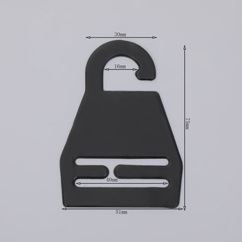 Factory direct supply tie clip tie buckle hook black creative day-shaped hanger clothes plastic display rack wholesale