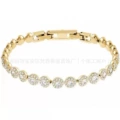 White crystal roman gold bracelet
