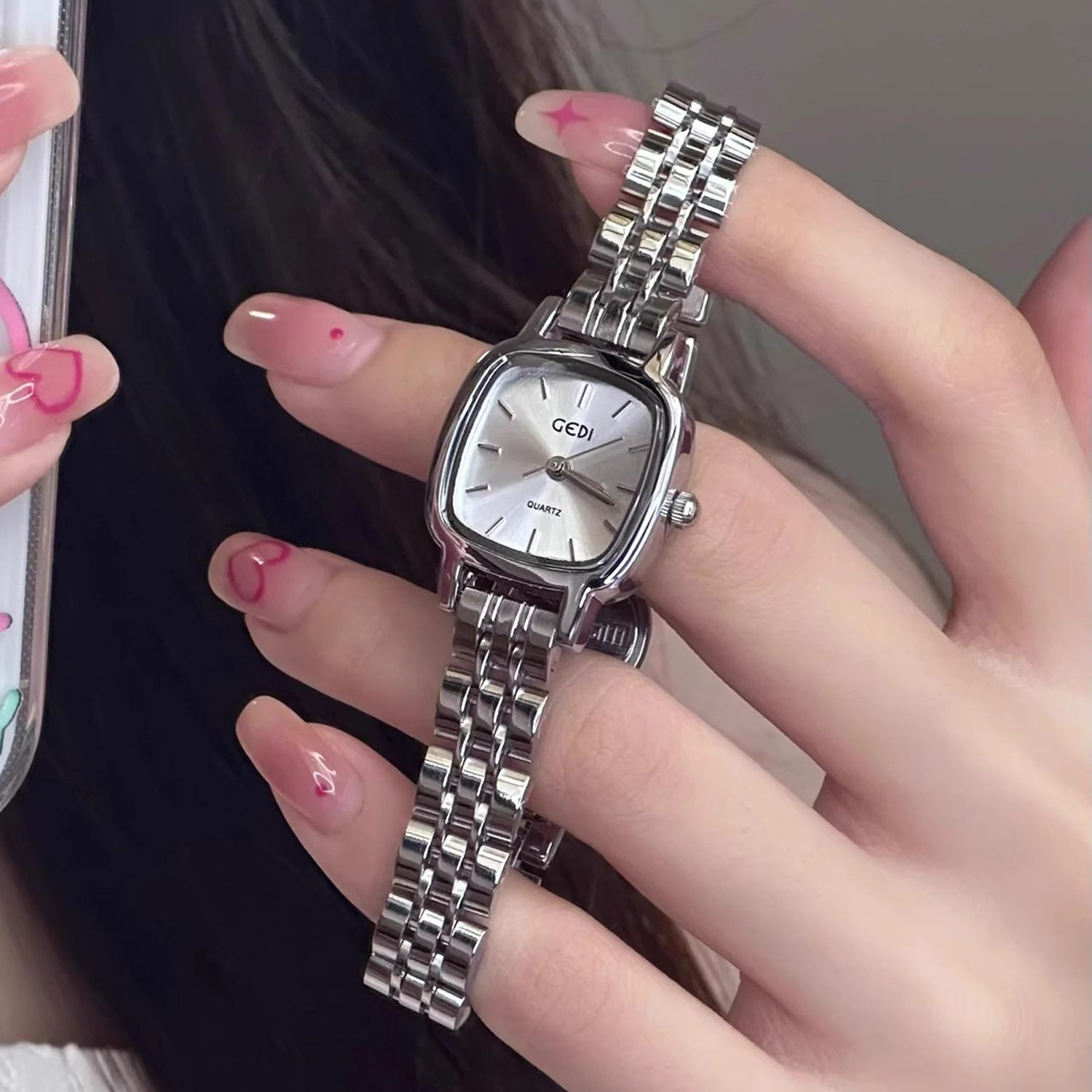 Gedi watch women's student small Dial Square Fashion Women's niche light luxury high-grade temperament genuine goods waterproof