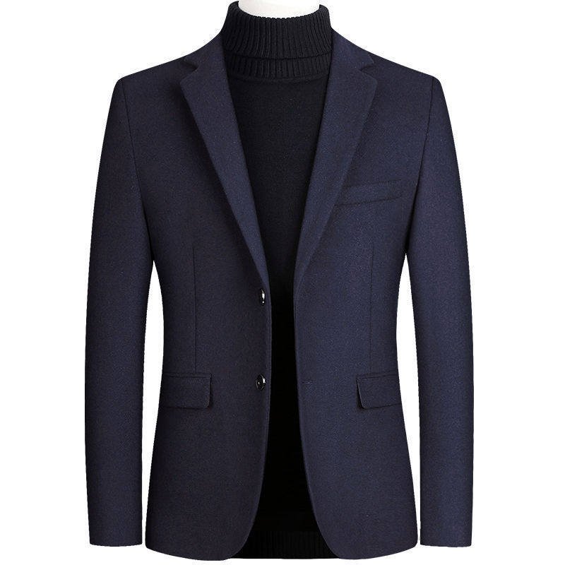 Mens Wool Blazer Jacket Casual Business Style Available in Black Gray Navy Blue Burgundy Wholesale Low MOQ
