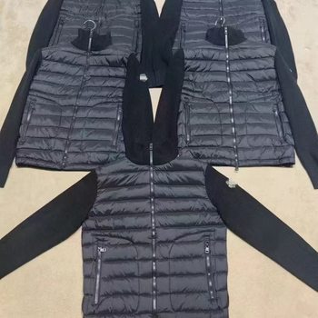 2025 New m Brand Knitted down Jacket Popular Lightweight Splicing Autumn and Winter Men's down Jacket Off-Season Thin Coat