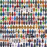 Совместим с минифигурой Lego Phantom Ninja, мотоциклетной сумкой для сборки жалюзи, дешевым строительным блоком, куклой-игрушкой для учащихся начальной школы