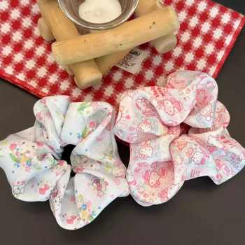 Cute Kitty Cat Scrunchie Vintage Kt Cat Scrunchie Girly Bun Ponytail Hair Tie