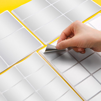 Asian silver label sticker waterproof handwritten mark sticker kitchen food seasoning household storage classification label date sticker