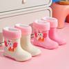 Children's Mid-Calf Waterproof Non-Slip Rain Boots for Small, Medium and Large Kidsren, Student Rubber Shoes, Baby Cute Rabbit Cartoon Water Boots Leather Batch