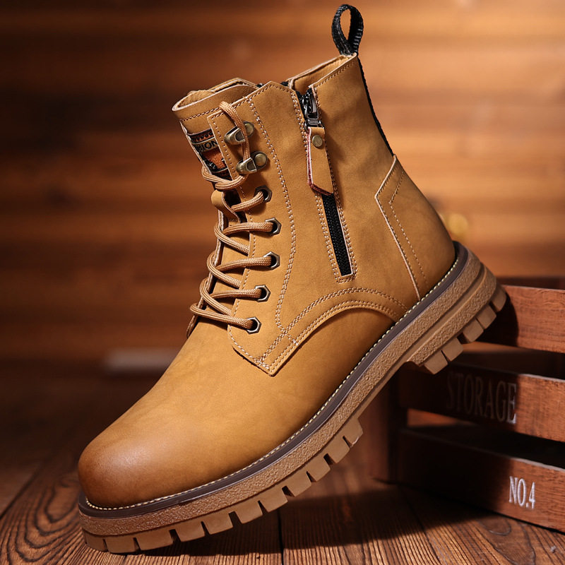Men's Genuine Leather Thick Sol Martin Boots