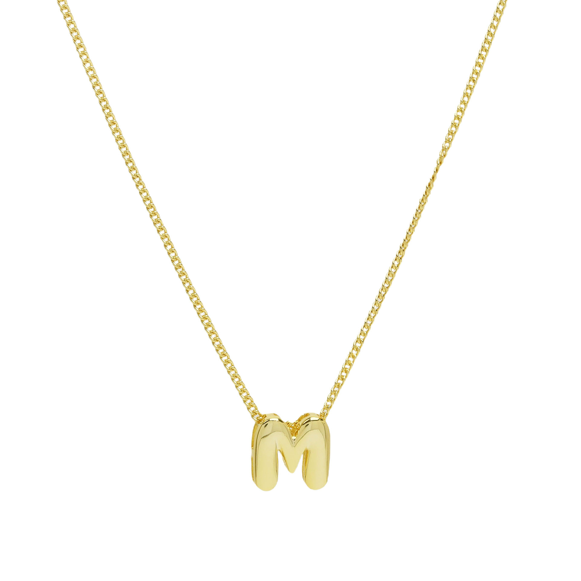 Amazon Explosions 18k Gold Brass Glaze Bubble Bubble Balloon diy26 English Letter Pendant Necklace