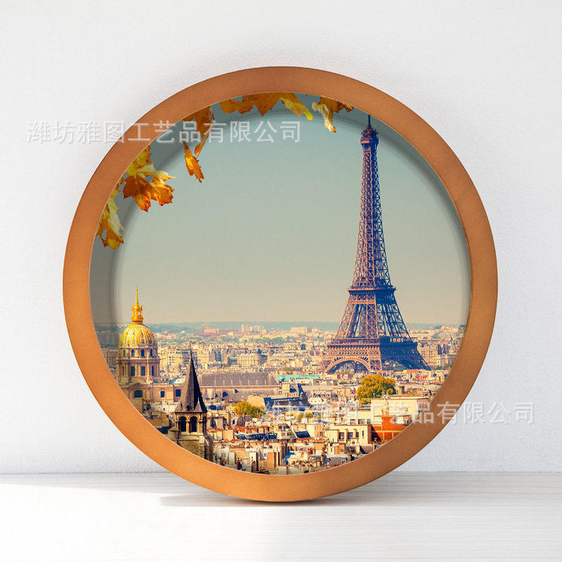 Round table hanging wall thickened photo frame photo studio combination Photo Wall creative home decoration fixed picture frame system wholesale