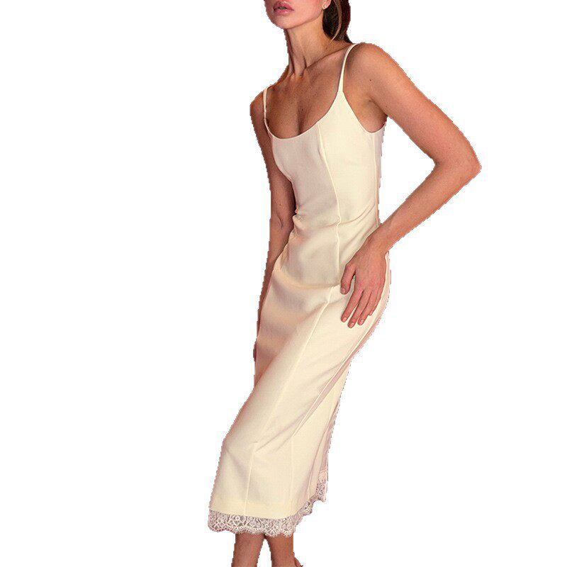 Elegant U Neck Sleeveless Maxi Dress Slim Fit High Quality Fabric Sophisticated Style Perfect for Formal Occasions