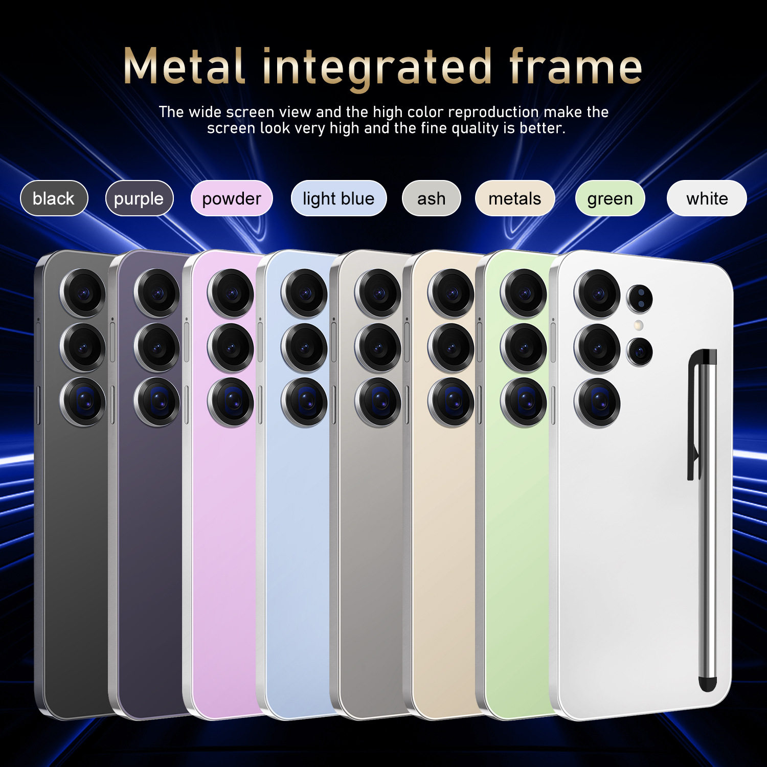 TK爆款S25 Ultra跨境手机7.3寸中孔屏4G全网通3+16G智能手机厂家