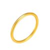 Brass Gold-Plated Traditional Bracelet for Women, Imitation Gold Bangle, Solid Plain Ring, Tiktok Style, Same Color Inside and Out