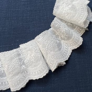High quality lace accessories cotton embroidery edge lock edge decorative clothes diy hem width 8cm