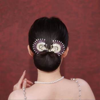 Platinum Siya Advanced Sense Peacock Back of Head Hair Artifact Necessary for Lazy People Niuniu Clip Female Ball Head Fixed Hairpin