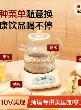 跨境110V玻璃养生壶自动保温