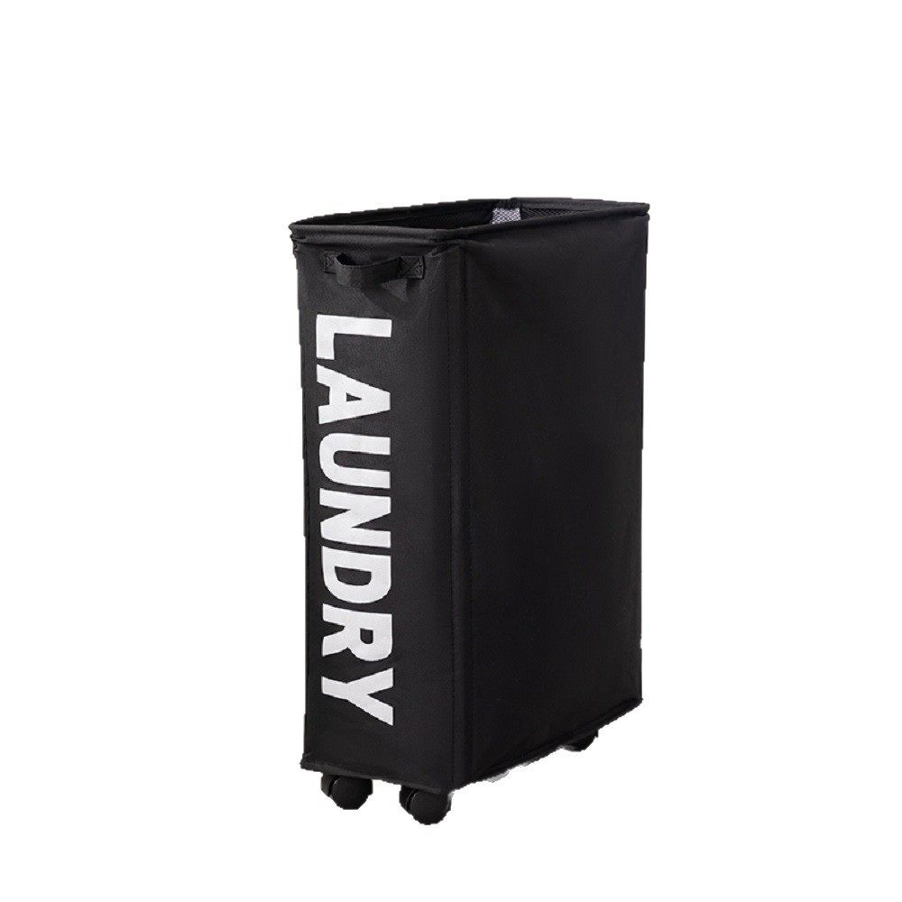 New Folding Storage Basket Large Capacity Roller Skating Dirty Clothes Basket Fabric Household Laundry Blue Durable Storage Storage Box