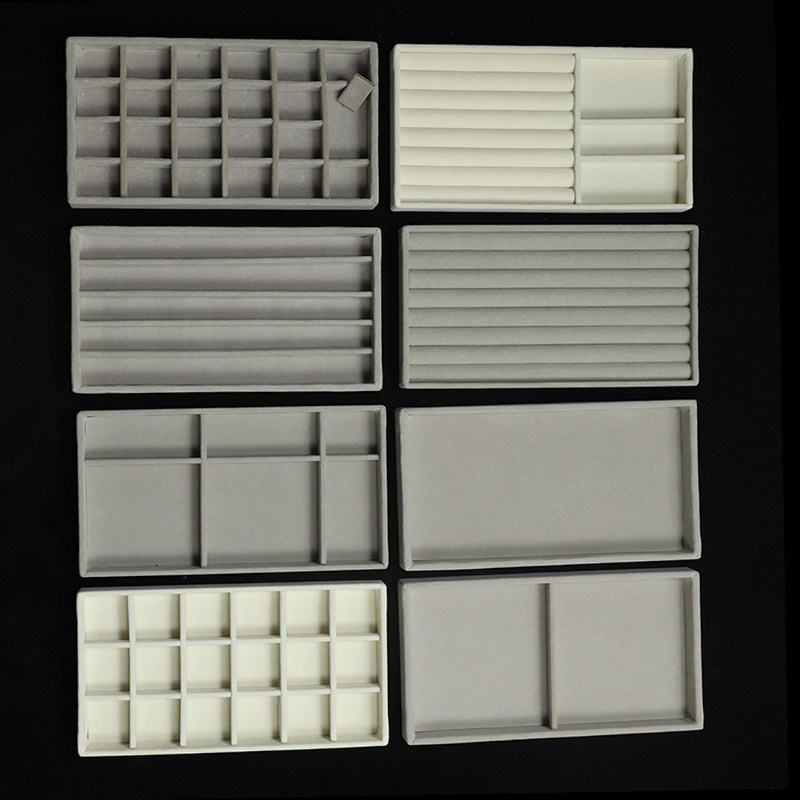 Jewelry Box Velvet Ring Box Earrings Earrings Tray Jewelry Display Tray Velvet Storage Box Jewelry Tray Wholesale