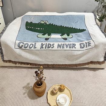 ins cartoon light luxury office air conditioning blanket blanket blanket nap blanket cotton blanket wall tapestry
