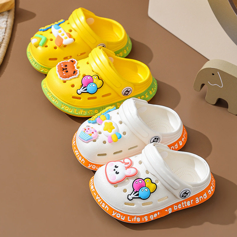 EVA children's slippers summer indoor non-slip factory soft baby boys' hole shoes closed toe baby girls' sandals