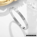 114 diamond steel color bracelet