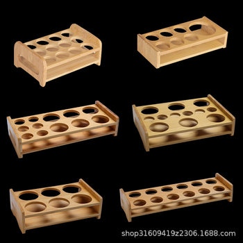 Chinese Wooden Cup Holder Liquor Cup Holder Bullet Cup Holder Small Wine Cup Storage Rack Ornaments One-Piece Cup Holder Home Bamboo Wooden Rack