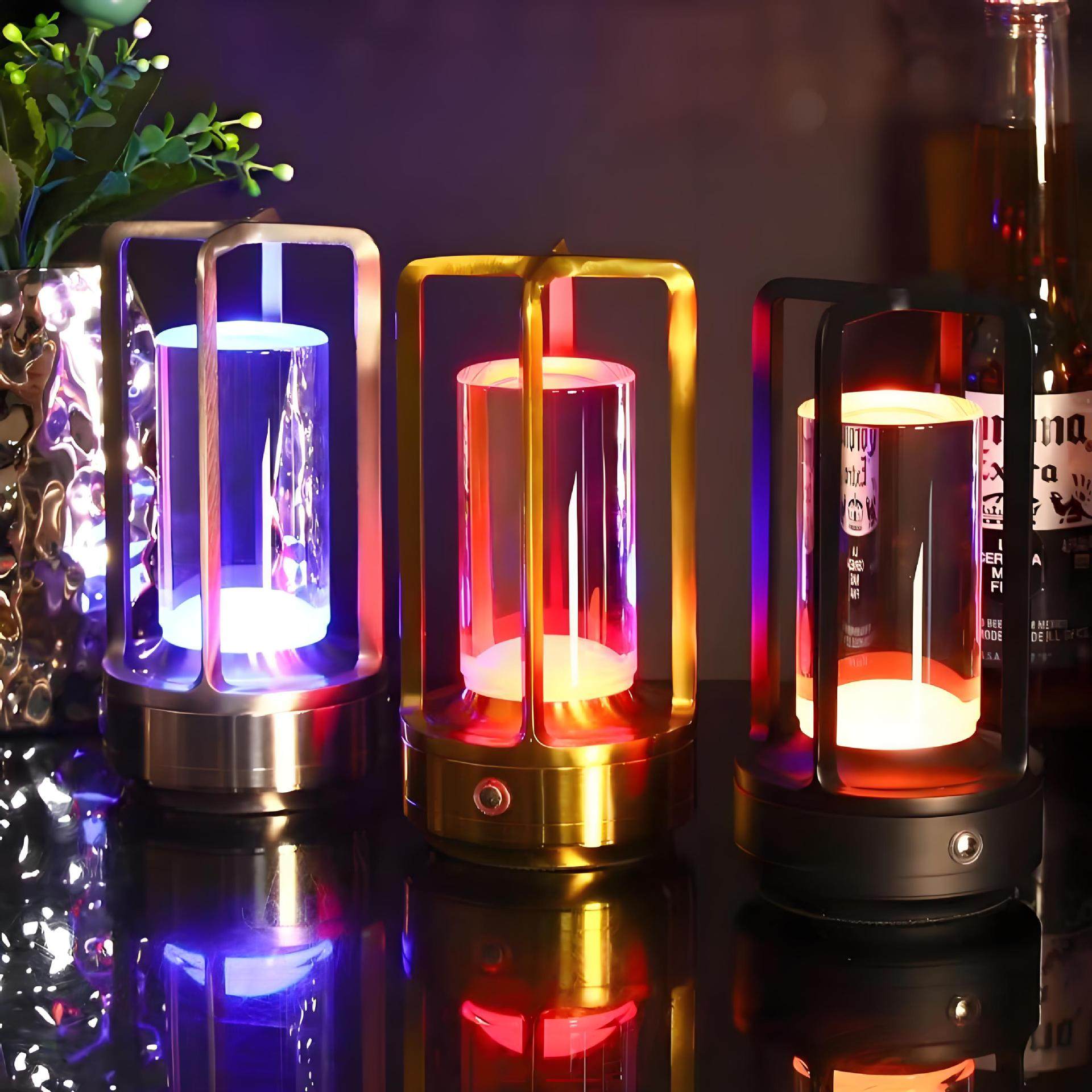 Bar Clear Bar Tabletop Lamp Rechargeable Atmosphere Table Lamp Light Luxury Restaurant Hotel Cafe Outdoor Camping Bedroom Night Light