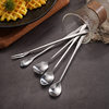 Stainless Steel Long-Handled Gourd-Shaped Spoon, 32cm Extended Pointed Ice Spoon, Mixing Seasoning Spoon, Bar Spoon, Oil Spoon, Condiment Dessert Spoon