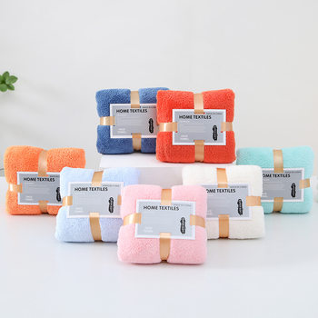 Hand gift towel wholesale coral velvet square wedding gift box towel wedding candy box towel Xi word New