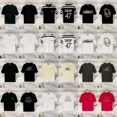 Authentic D Dior 2026 Summer New Classic Logo Embroidery Casual Loose Pullover Short-Sleeve T-Shirt Export Trend