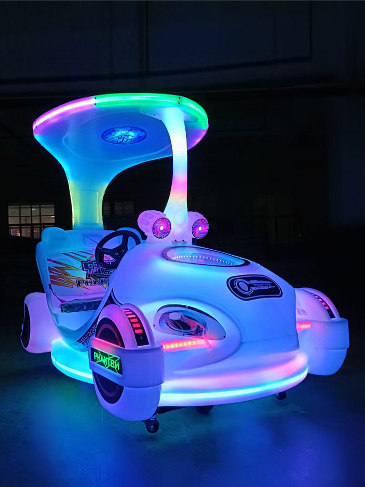 Square amusement car night market stall children bumper car New luminous double parent-child electric go-kart off-road vehicle