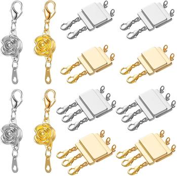 2 row 3 row necklace buckle bracelet buckle gold silver multi-layer jewelry breasted wholesale