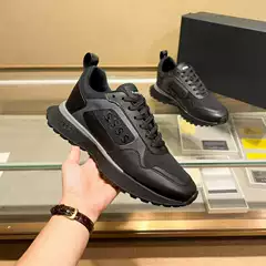 European Station 2024 Summer New Casual Shoes Men's All-match Flat Sneakers Color Matching Breathable Leather Shoes Trend