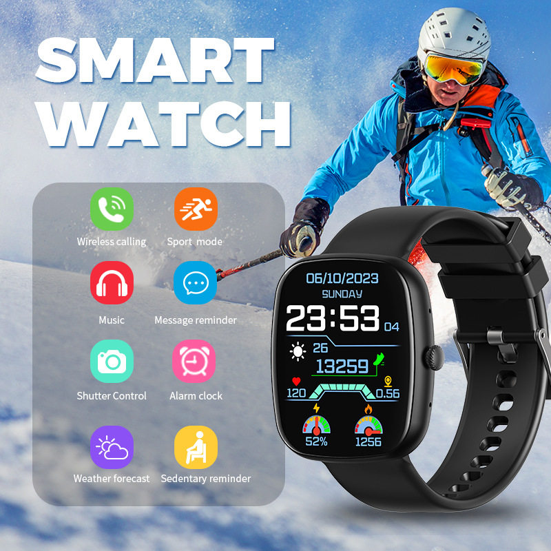 smart watch, heart rate, Bluetooth call, mobile phone assistant, music, photo control, multifunctional sports bracelet