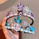 Girls Frozen Hairband Children Aisha Crown Girls Performance Dress-Up Cullomi Melody Crown Headwear