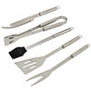Cross-Border Stainless Steel Grill Set 5-Piece Barbecue Tool Set Outdoor Barbecue Knife Fork Spatula Rack Accessory Set