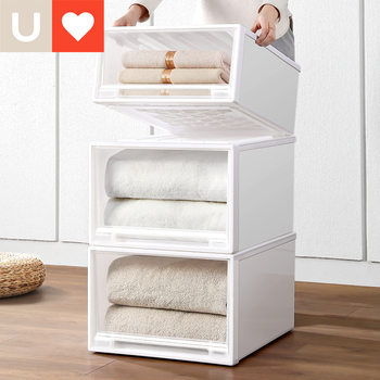 Younai Storage Box Drawer-Type Storage Box Household Plastic Wardrobe Artifact Clothes Storage Box Organizing Box