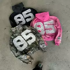 2025 New Autumn and Winter Stylish Street Y2K Couple Hooded Sweatshirt American Retro Camouflage Printed Zipper Jacket