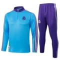 B2514# 2526 half real madrid light blue retro version
