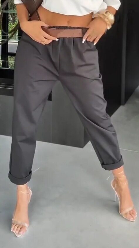 Womens Casual Slim Fit Solid Color Pants Pocket Design Versatile Style Summer Collection Wholesale Available