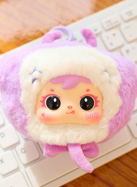 毛小兔大家族小新百变农场缤纷鲜果毛绒挂件创意潮玩公仔包包配件