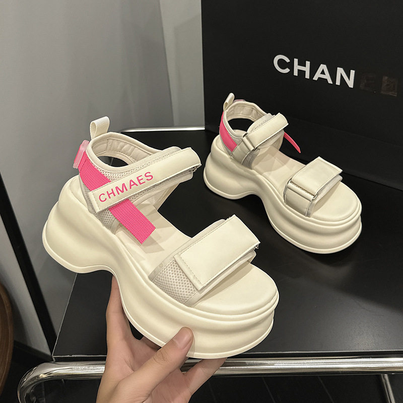 Dép sandal nữ quai chữ V đơn giản mùa hè, đế bệt, chất liệu microfiber — Đen, Len nguyên chất