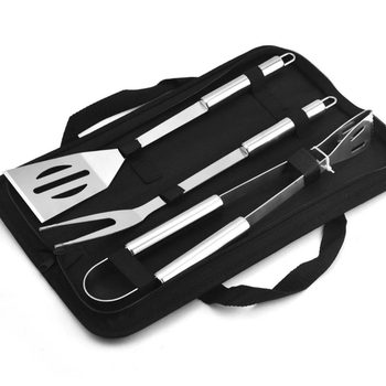 Amazon Bbq Stainless Steel Oxford Cloth Set Outdoor Barbecue Manufacturer Ready-Made Barbecue Tool Set Combination